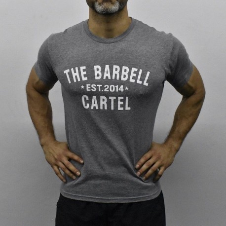drwod_t-shirt_homme_the_barbell_cartel_fitness_classic_logo_gris_front