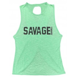 SAVAGE BARBELL - Débardeur Femme "Crossback - Sea Foam"