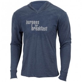 T-shirt Unisex manches longues et capuche JUMPBOX FITNESS modèle BURPEES FOR BREAKFAST 1