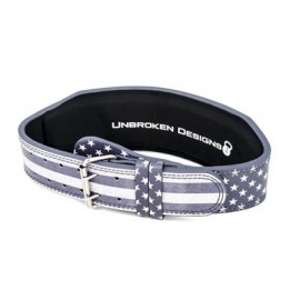 UNBROKEN DESIGNS - Ceinture d'haltérophilie "Stars & Stripes" en cuir