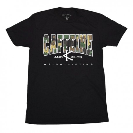 CAFFEINE & KILOS - "Weightlifting" Mens T-shirt - Camo