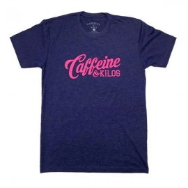 CAFFEINE & KILOS - "Script Logo" Mens T-shirt - Storm