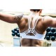 SAVAGE BARBELL - Women Sports Bra "Knotty Back White"