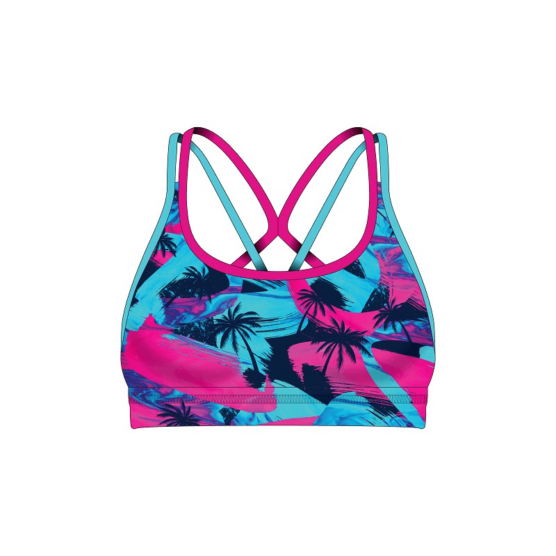 born primitive warrior sports bra Pink Palm - Official WZA Edition