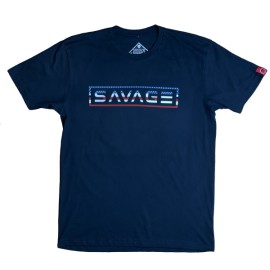 SAVAGE BARBELL - T-Shirt Homme "Uncle Sam " Bleu Marine