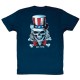 SAVAGE BARBELL - Men T-Shirt "Uncle Sam"Navy Blue