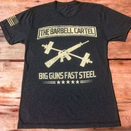 THE BARBELL CARTEL - T-shirt Homme "BIG GUNS FAST STEEL"