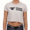 FRAN CINDY - Crop Top WHITE DUST