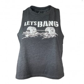 SAVAGE BARBELL - Women's Racerback Crop Tank "Let's BANG"