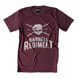 BARBELL REGIMENT -BARBELL Origin Tee Bordeaux  -Cross-Training Tee Shirt Homme