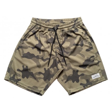 THE BARBELL CARTEL -FREESTYLE SHORT 8.5" CAMO  RIP STOP