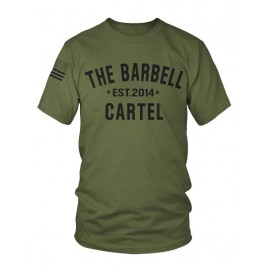 THE BARBELL CARTEL - Mens l T-shirt "CLASSIC LOGO"  OD Green