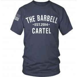 THE BARBELL CARTEL - Mens l T-shirt "CLASSIC LOGO" INDIGO