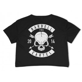 THE BARBELL CARTEL - T-shirt Femme "Skull and Arrow  CROP" Noir