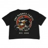 THE BARBELL CARTEL - Woman Crop Tee "WILD CAT" BLACK